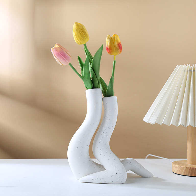 定制创意情侣陶瓷花瓶北欧现代简约ins风客厅玄关办公室摆件插花,家居饰品,花瓶,淘宝优惠券,粉丝福利购,淘宝优惠卷