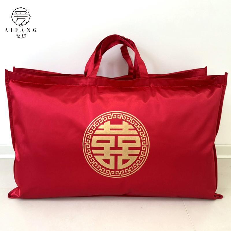 天然蚕丝喜枕一对纯棉桑蚕丝纤维枕头柔软不塌护颈椎睡觉枕芯