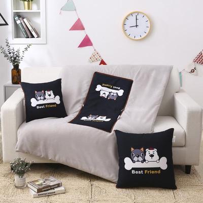 小被子冬天办公室学生冬季午睡毯子可收纳抱枕沙发靠垫二合一两