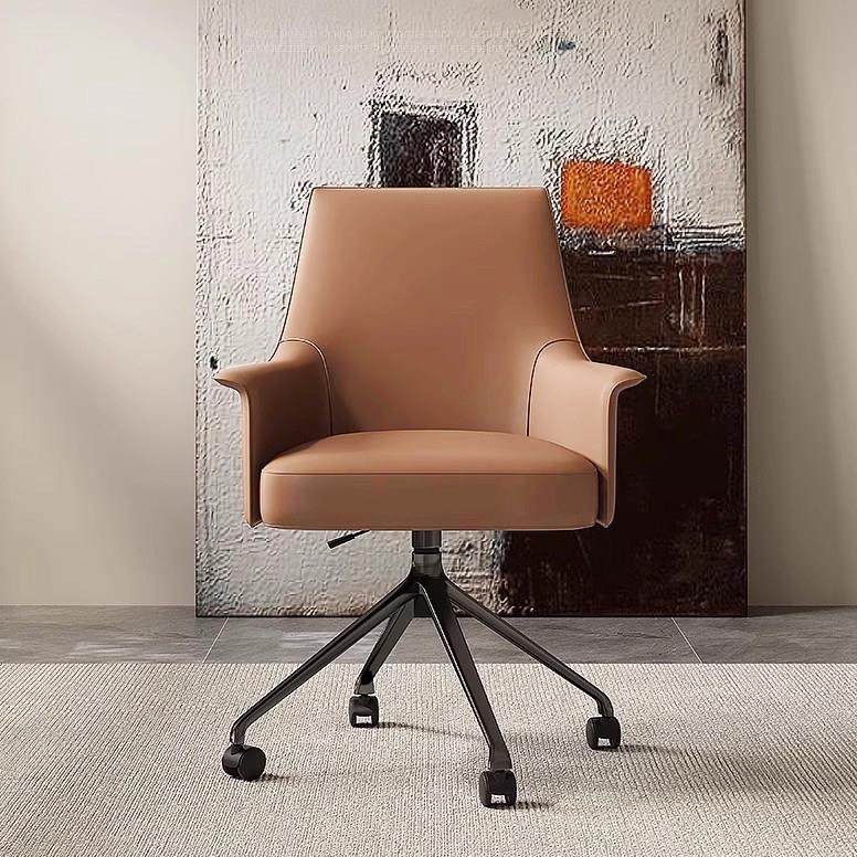 真皮办公电脑椅子设计师书房家用老板椅舒适久坐专用靠背会议座椅,商业/办公家具,办公电脑椅/职员椅,淘宝优惠券,粉丝福利购,淘宝优惠卷