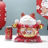 招财摆件店铺前台猫开业创意客装 厅存钱居罐家客厅饰乔迁新676568