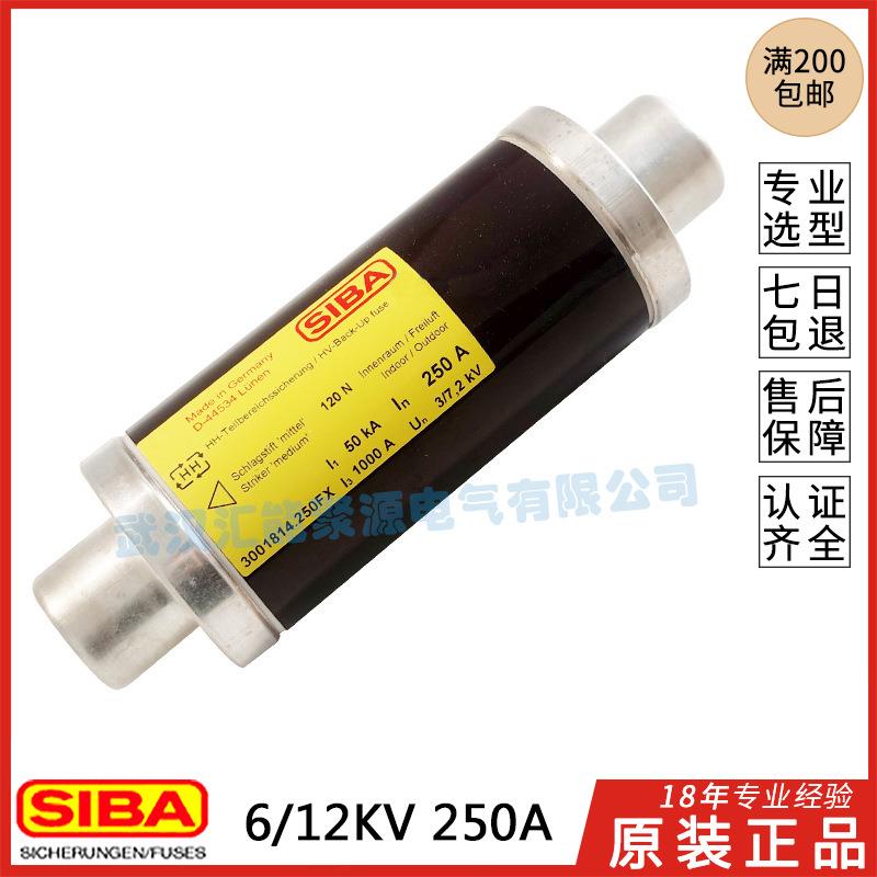 德国siba高压熔断器 3001814.250FX In 250A Un 3/7.2KV E192 D85