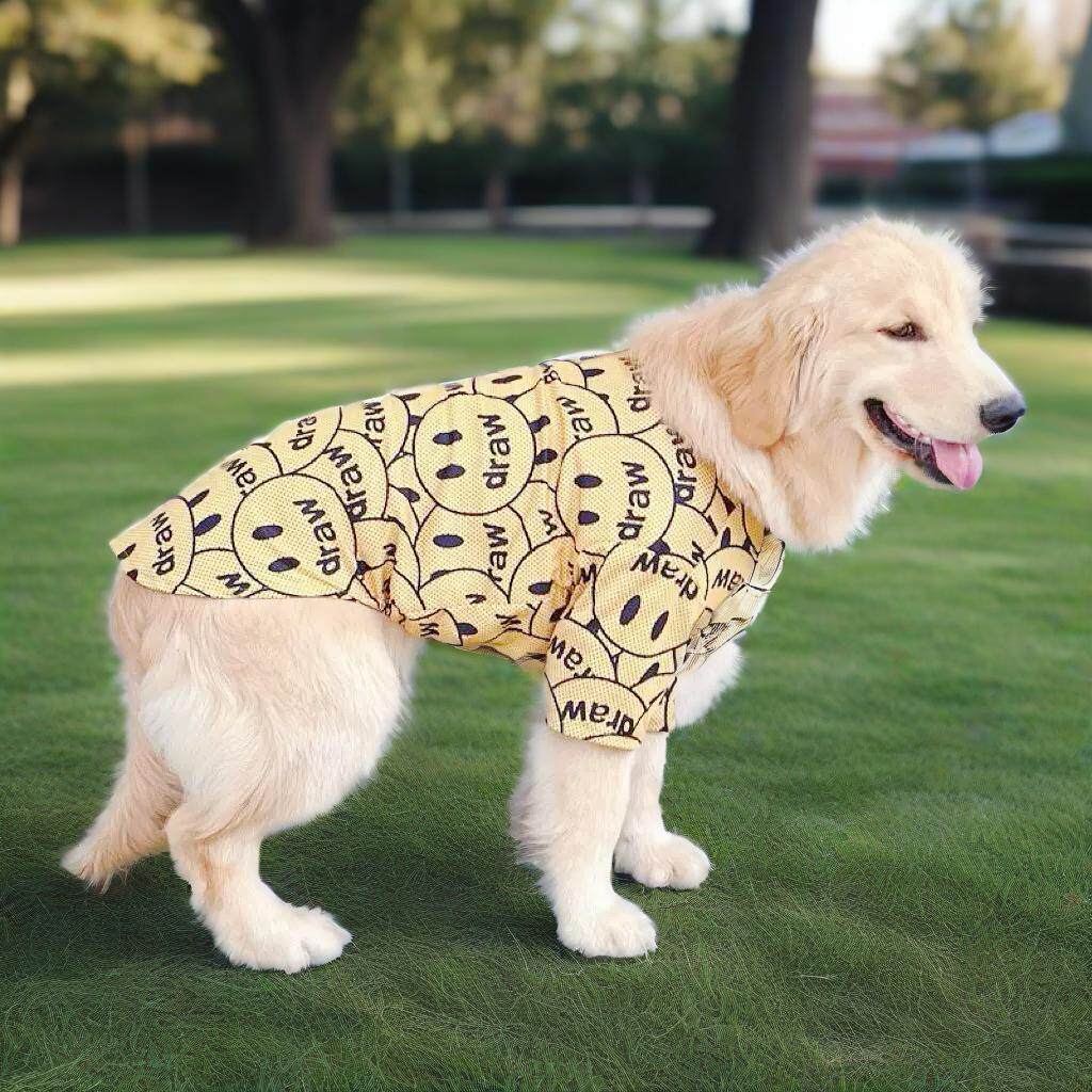 大狗衣服潮流金毛犬衣服春夏薄款透气宠物大型狗拉布拉多边萨摩耶