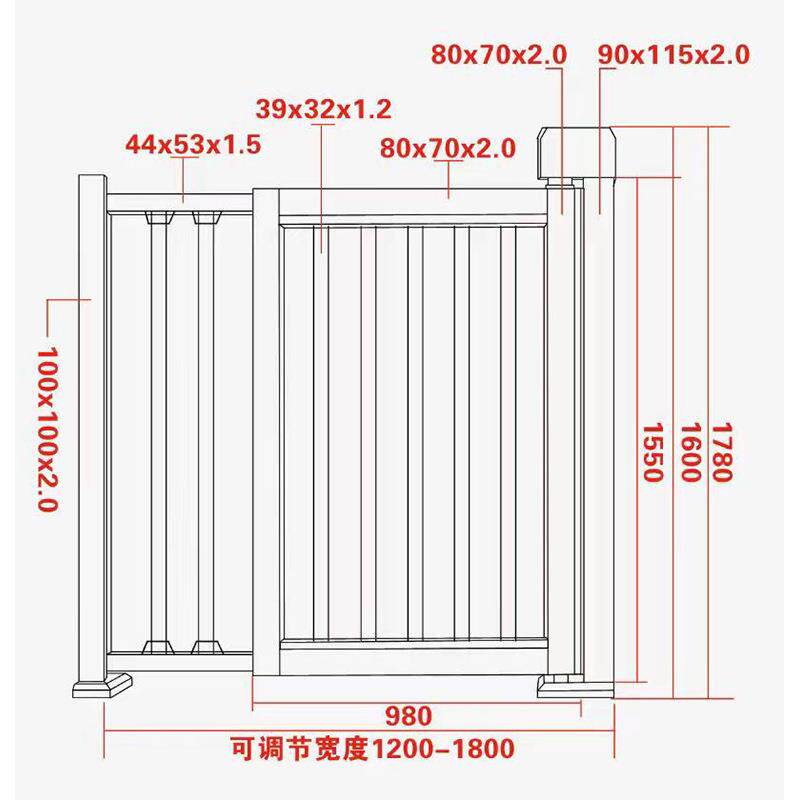 南京铝艺花园门庭院别墅小门栅栏门铝合金小区门院子单开侧门小门