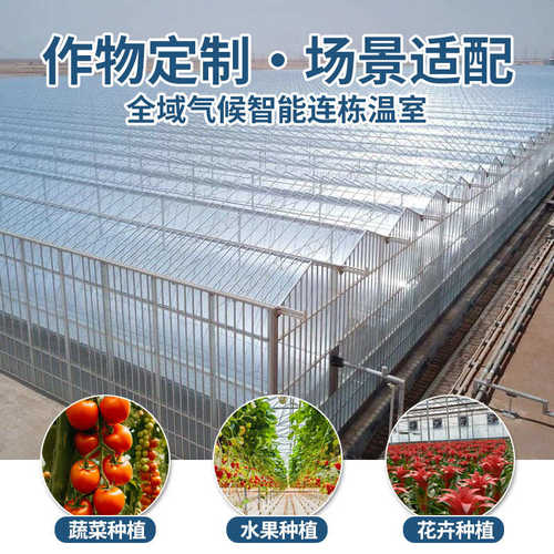 智能玻璃温室大棚连栋蔬菜大棚观光温室餐厅采摘大棚花卉养殖大棚