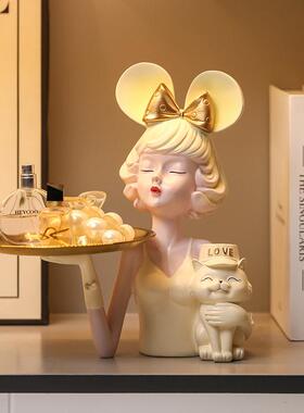 玄关钥匙收纳摆件家居饰品创意网红客厅电视柜桌面装饰高档摆件