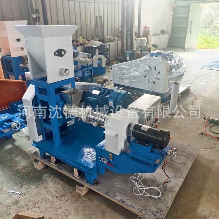 小型猫粮颗粒膨化机水产漂浮鱼食制粒机商用全自动狗粮膨化设备