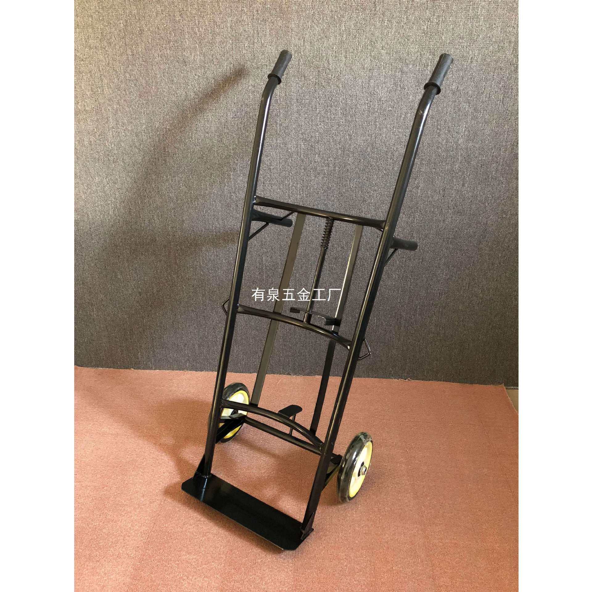 加厚油桶搬运车圆桶拖车拉油桶手推车两轮四轮大铁桶搬运拖车运通