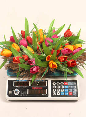 前门装饰花环40cm花环客厅橘黄色家居 藤编郁金香