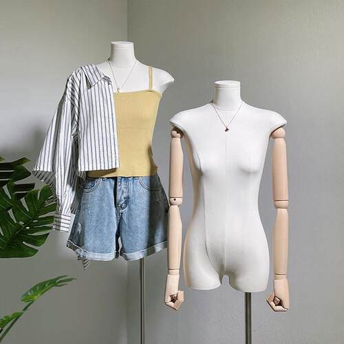 韩版服装店扁身体平胸人偶道具女装店半身橱窗假人全身模特展示架