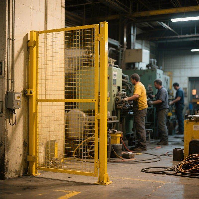杭州仓库车间隔离网厂设备移动护栏快速隔断防护栅栏钢丝网门