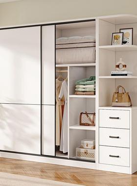 dp65p实木衣柜约家户用卧室小童型出租房大衣柜现代简组装儿推拉