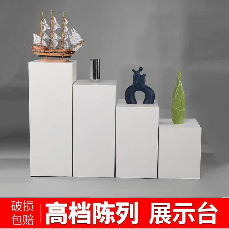 地台展示台橱窗长方体木制烤漆模特白色底座商业陈列展柜展会展台