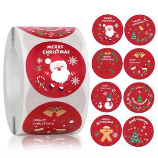 Christmas sticker roll 3.8cm gift box Sealing label decorate