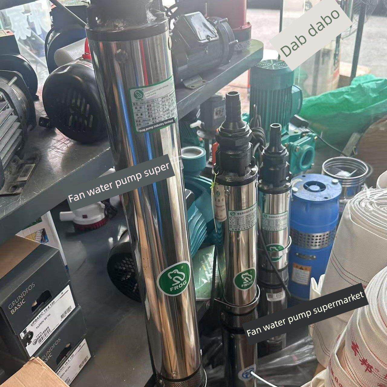 蛙牌不锈钢深井泵家用220V电动节能潜水泵农用380V三相高压水泵