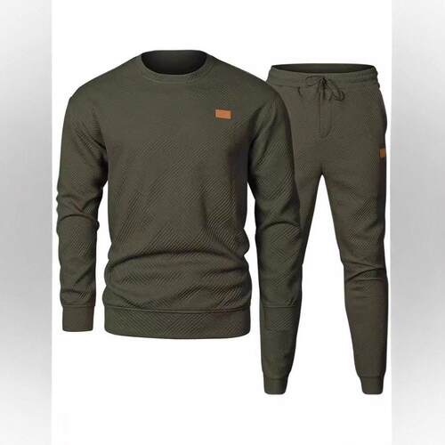 Men Two Sportswear Set Streetwear Tracksuit Athletic Sweat