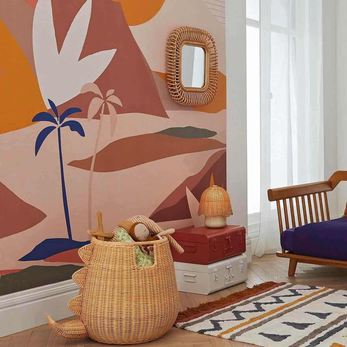 MY202311手篮工藤编恐龙造型浴室脏衣杂物筐酒店民宿收装饰收篮玩