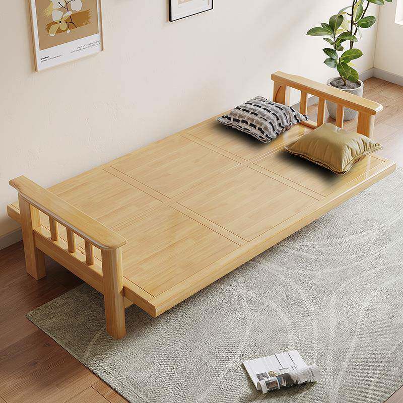 实木沙发床可折叠小户型客厅推拉简约坐卧伸缩一体两用多功能沙发