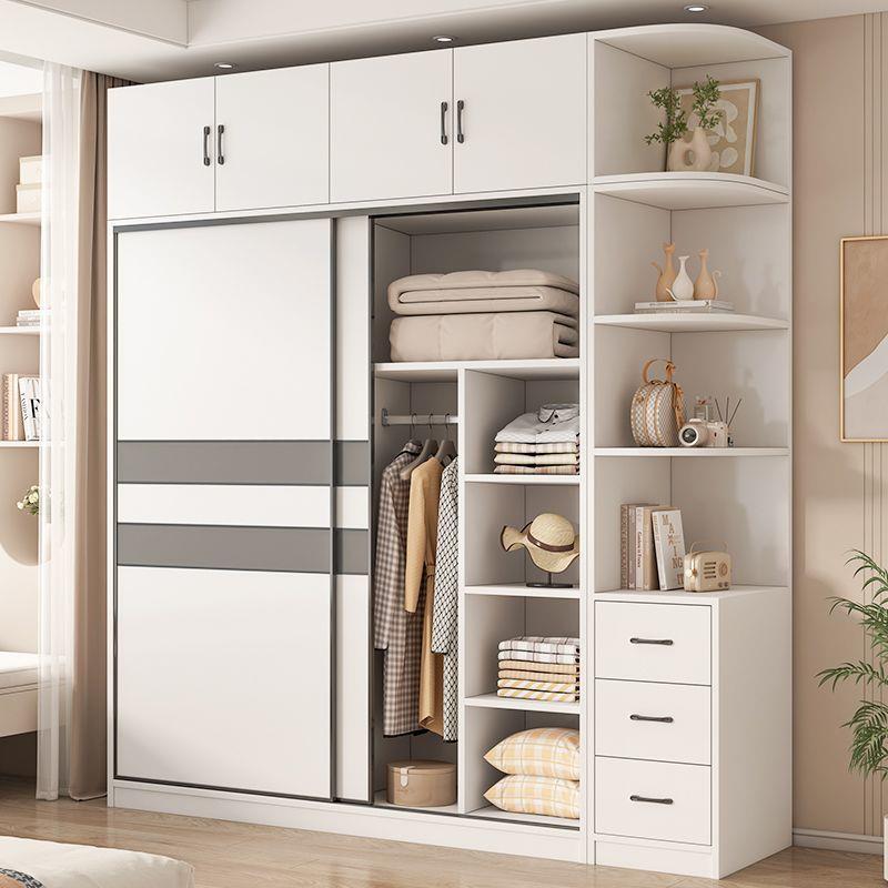 简易衣柜家用卧室推拉门主卧收纳挂衣橱简约组装出租房小户型柜子