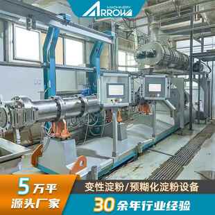 变性淀粉设备多功能预糊化淀粉膨化机全自动改性阳离子淀粉生产线