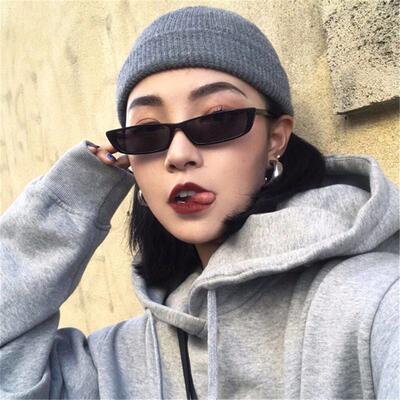 1PC Small Rectangle Sunglasses Women Retro Brand Designer Su