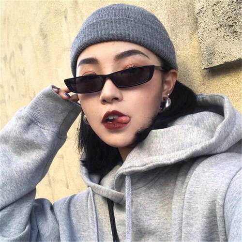 1PC Small Rectangle Sunglasses Women Retro Brand Designer Su