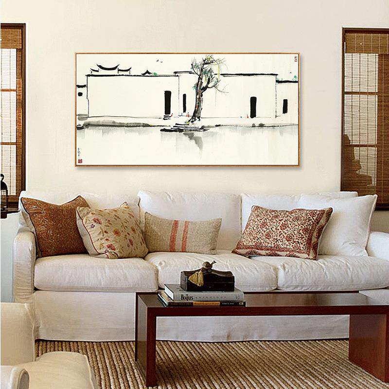 墨中S-1265式水国画新吴冠中燕现代客厅装饰画双卧室沙发背景挂画