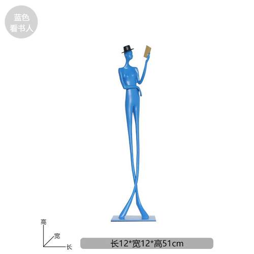 高档现代看轻奢创意抽象人物书关件样板房电视摆柜客厅玄落地艺术