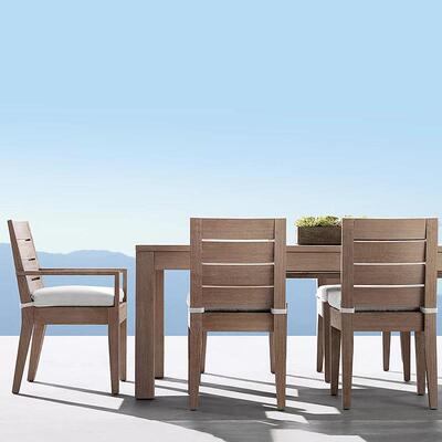 户外做旧桌椅花庭院别园墅防艾菲桌椅式腐柚木台露天阳光房露实木