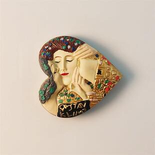 奥地利维也纳古斯特夫·克里姆名著《吻》旅游纪念装饰磁性冰箱贴