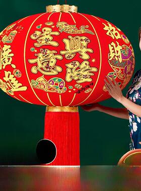 2025新红灯笼枝形吊灯餐厅大门对新年春节乡村别墅户外阳台