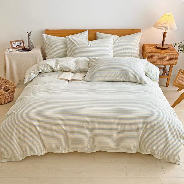 【折扣价】秋冬加厚全棉磨毛四件套纯棉原棉被套保暖床单床笠款床