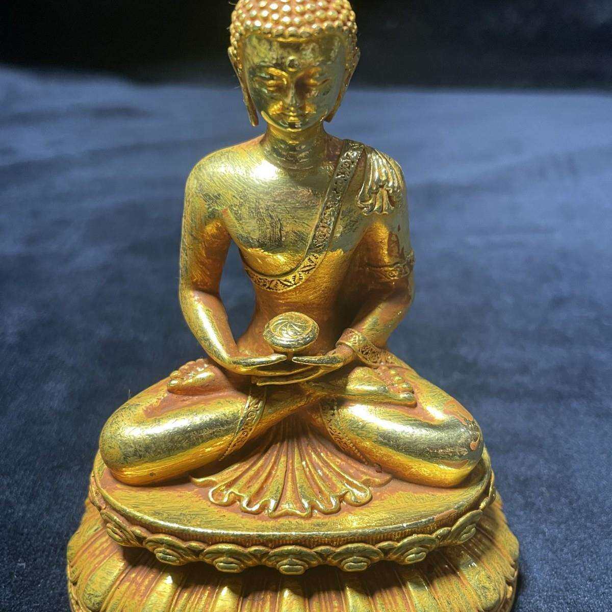 工艺品厂家仿古做旧铜镀金精品阿弥陀佛摆件藏式铜像工艺品摆件