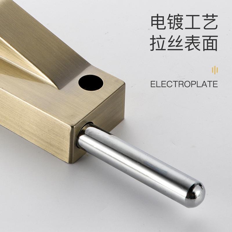 旋门门锁插 佐致(收插销弹簧插销明锁装锌合金插销 旋转地转锁铁