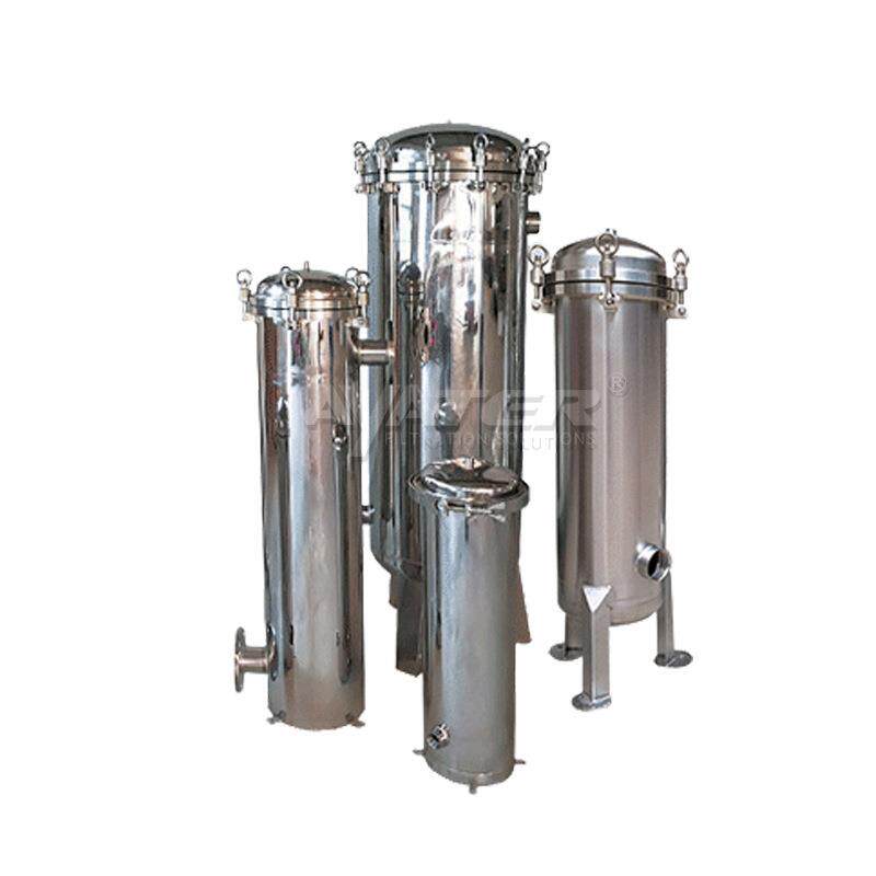 不锈钢袋式过滤器布袋式过滤器大流量水处理袋式过滤器
