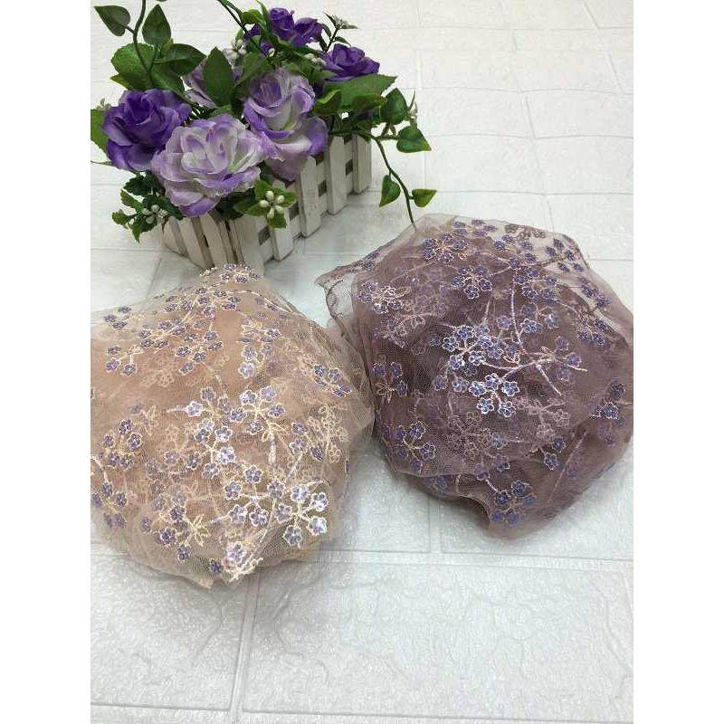 厂家直销新款芷露梅花珠片绣 网纱绣花童装刺绣布料 蕾丝花边面料,居家布艺,花边,淘宝优惠券,粉丝福利购,淘宝优惠卷