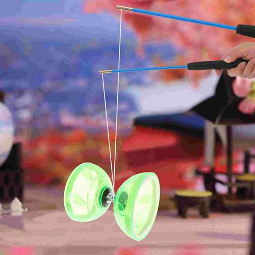 Diabolo Set Toys Classic Fitness Transparent Green Professio