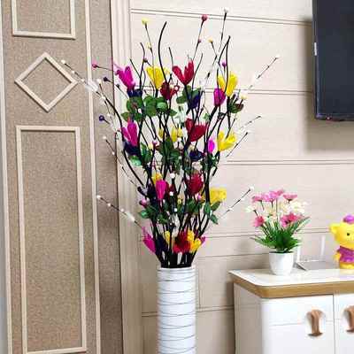 高档叶脉干花束客厅摆落地花仿真花大大假型摆件束设居家套装饰花