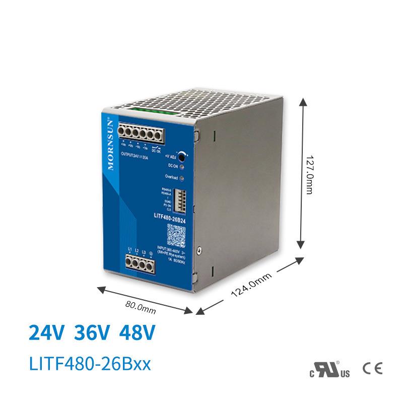 金升阳480W三相导轨电源LITF480-26B24变压器220v转12v24v36v48v