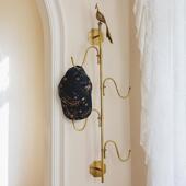 北欧家居黄铜衣帽架卧室挂衣钩轻奢挂衣架壁挂玄关浴室收纳换衣架