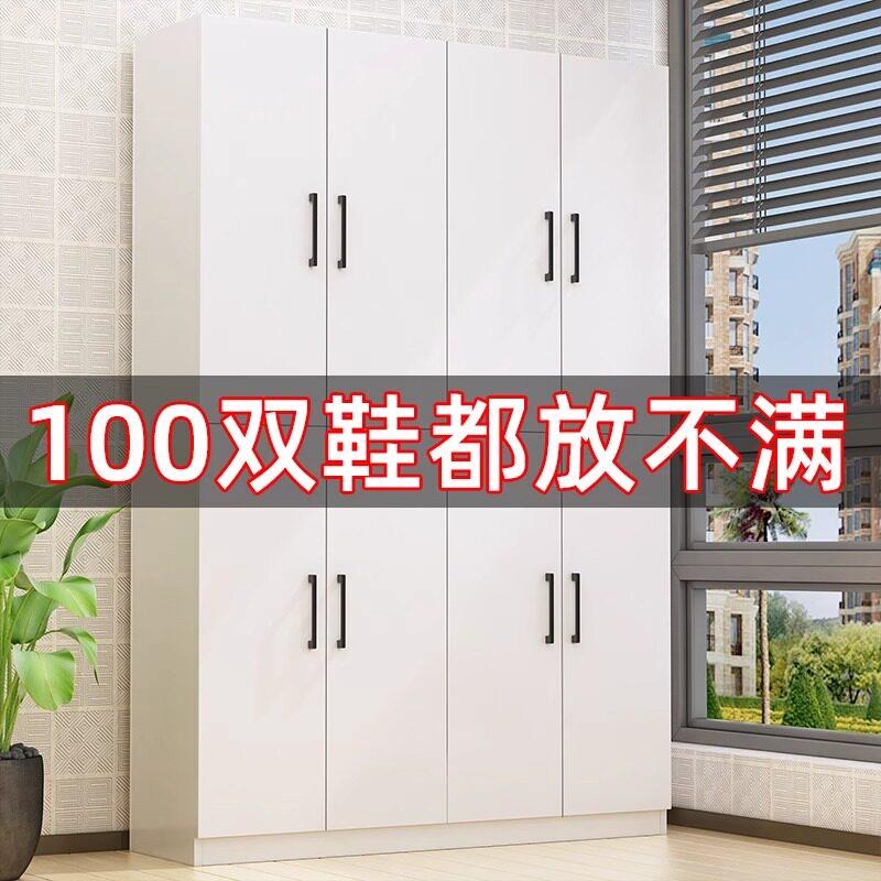 阳台鞋柜家用门口大容量多层靠墙一体收纳储物高柜实木防晒防水柜
