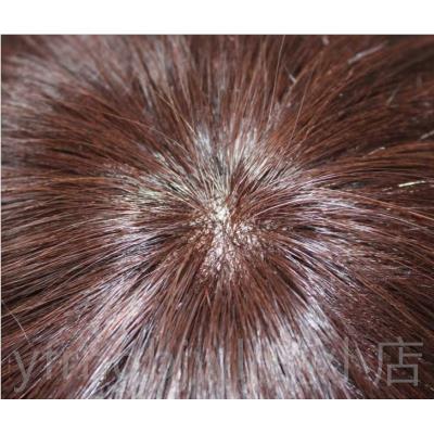 新款全真人发丝妈发妈中老夏年假短女直发发款整顶透气年轻时尚发