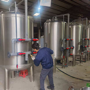 304不锈钢机械过滤器多介质石英砂除氟除铁锰过滤罐河水中水处理