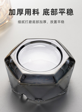 烟灰缸ins玻璃加深装饰烟灰缸