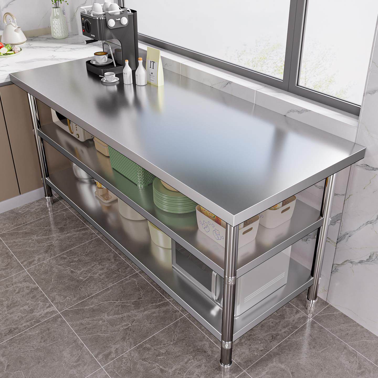 丰冠不锈钢置物架厨房工作台操作台桌子切菜橱柜架子多层灶台商用,厨房/烹饪用具,厨房置物架/置物柜/角架,淘宝优惠券,粉丝福利购,淘宝优惠卷