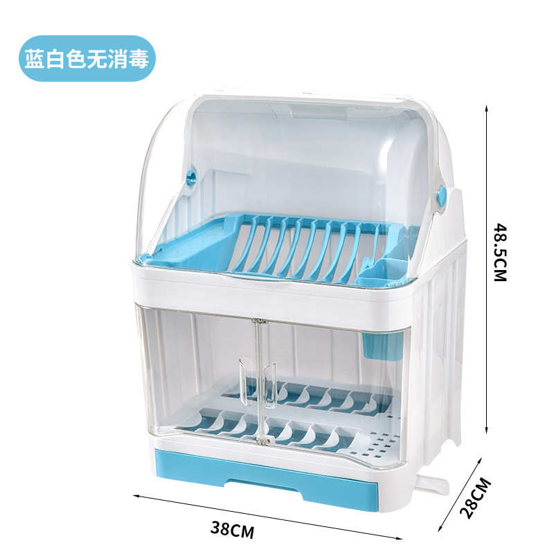 收纳多功能沥水架碗柜厨房碗筷餐具柜物架家用碗筷双层碗置沥水柜
