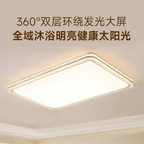 客厅主灯现代简约大气led吸顶灯长方形家用全屋套餐广东中山灯具