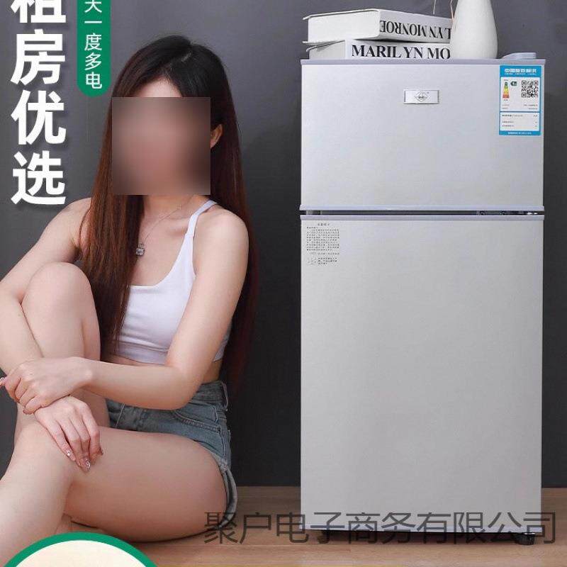 小冰箱家用小型宿舍出租房冷冻冷藏迷你双开门电冰箱一级节能省电