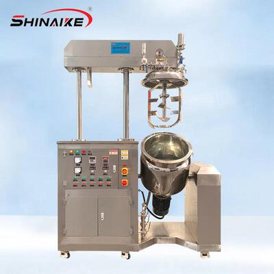 广州直供化妆品乳化设备液压升降真空均质乳化锅SNK-A100