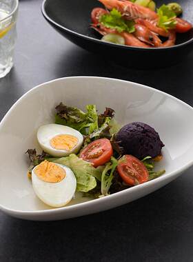 9.25 Triangle Salad Bowl Restaurant Ceramic Tableware